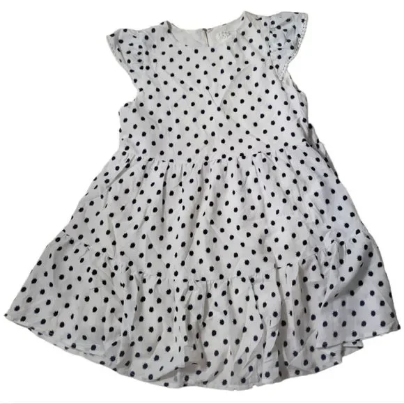 TCEC White/Black Polkadot Mini Dress Size M - Picture 1 of 7